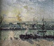 sunset port Camille Pissarro